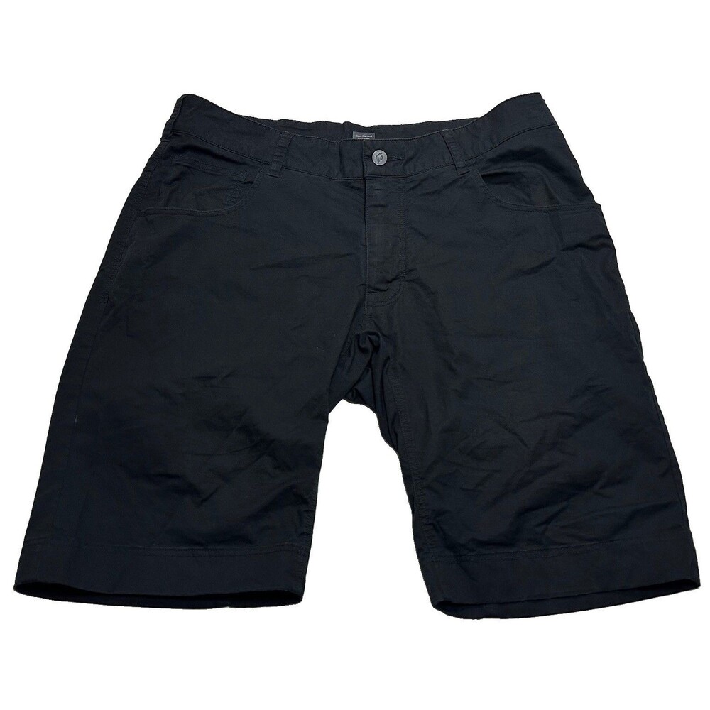 Men's Black Diamond Stretch Front Chino Shorts 10" Size 34 Black